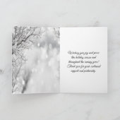 Winterschneefestliche Atmosphäre Gold Feiertagskarte (Innenseite)