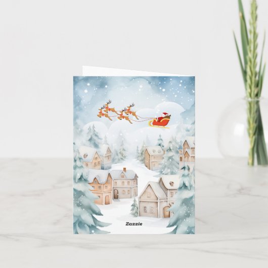 Winterschneefesttage Feiertagskarte (Rückseite)