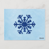 Winterschneeflakes Candy Buffet Dessert Tischkarte Postkarte (Rückseite)