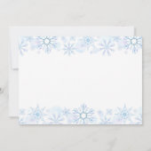 Winterschneeflocke 1. Geburtstag Onederland Foto Einladung (Rückseite)