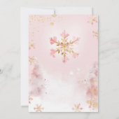 Winterschneeflocke Bär erster Geburtstag Einladung (Rückseite)