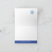 Winterschneeflocke Blaue individuelle Note Card Dankeskarte (Innenseite)