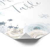 Winterschneeflocke Brautparty - Tabelle Poster (Ecke)