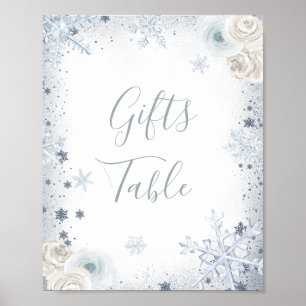Winterschneeflocke Brautparty - Tabelle Poster