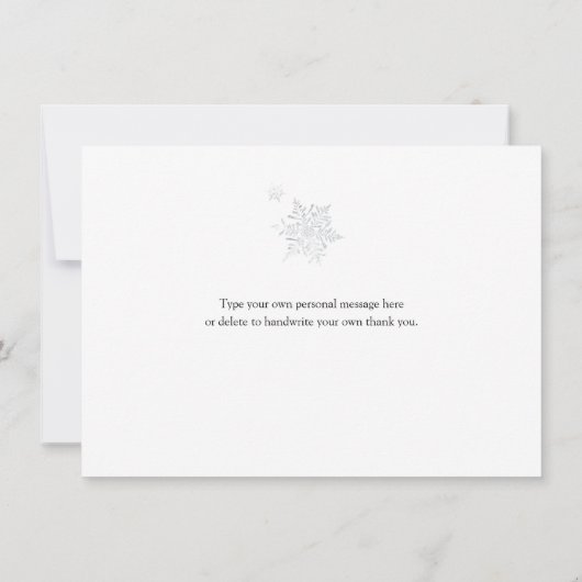 Winterschneeflocke Danke (Rückseite)