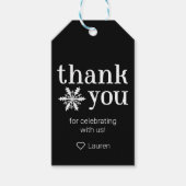 Winterschneeflocke Danke, dass Sie dafür gestimmt Geschenkanhänger (Vorderseite)