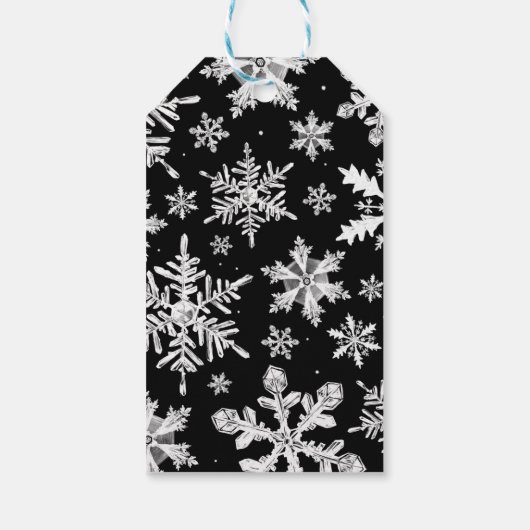 Winterschneeflocke Danke, dass Sie dafür gestimmt Geschenkanhänger (Rückseite)