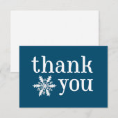 Winterschneeflocke Danke Karte (Vorne/Hinten)