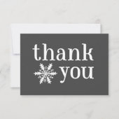 Winterschneeflocke Danke Karte (Vorderseite)