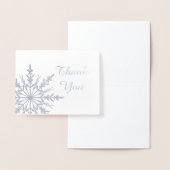 Winterschneeflocke Danke Notiz Folienkarte (Anzeige)