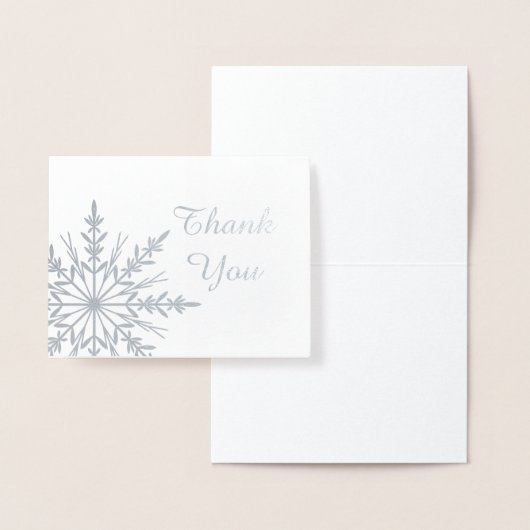 Winterschneeflocke Danke Notiz Folienkarte (Anzeige)