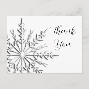 Winterschneeflocke Danke Postkarte