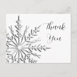 Winterschneeflocke Danke Postkarte