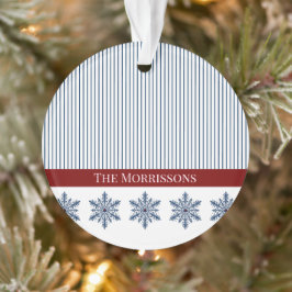 Winterschneeflocke Dekoration mit Streifen und rot