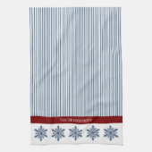 Winterschneeflocke Dekoration mit Streifen und rot Geschirrtuch (Vertikal)