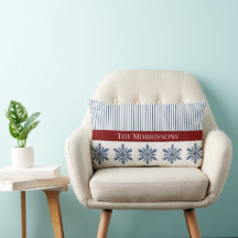 Winterschneeflocke Dekoration mit Streifen und rot