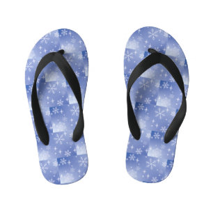 Winterschneeflocke der Kid's Flip Flops Kinderbadesandalen