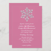 Winterschneeflocke Einladung 2 (Vorne/Hinten)