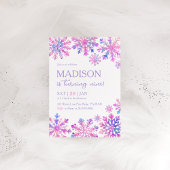 Winterschneeflocke Einladung zum Geburtstag