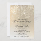 Winterschneeflocke Einladung zur Pensionierung (Vorderseite)