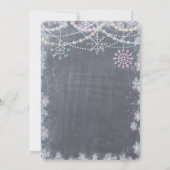 Winterschneeflocke Erster 2. Geburtstag Einladung (Rückseite)