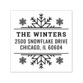 Winterschneeflocke Frame Rücksendeadresse Permastempel (Design)