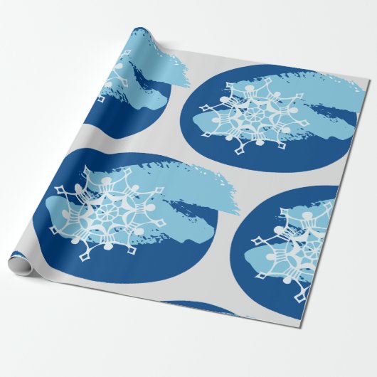 Winterschneeflocke Geschenkpapier (Ungerollt)