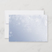 Winterschneeflocke Hochzeitkarte RSVP Karte (Rückseite)