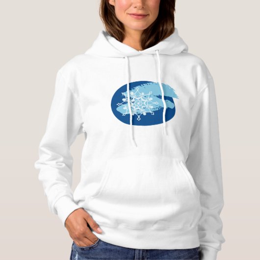 Winterschneeflocke Hoodie (Vorderseite)
