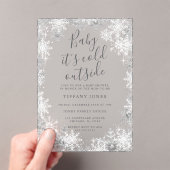 Winterschneeflocke Mattiert Babydusche Acryleinladungen (Insitu (Handheld))