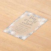 Winterschneeflocke Mattiert Babydusche Acryleinladungen (Ablage )