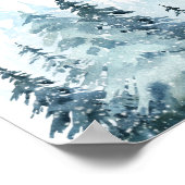 Winterschneeflocke - Meilenstein im Foto Poster (Ecke)