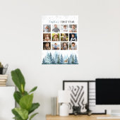 Winterschneeflocke - Meilenstein im Foto Poster (Heimbüro)