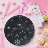 Winterschneeflocke Pappteller (Party)