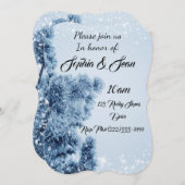 Winterschneeflocke personalisieren das Schicksal d Einladung (Vorne/Hinten)