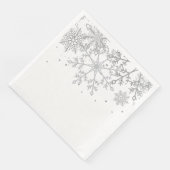 Winterschneeflocke Silver Gray Serviette (Ecke)