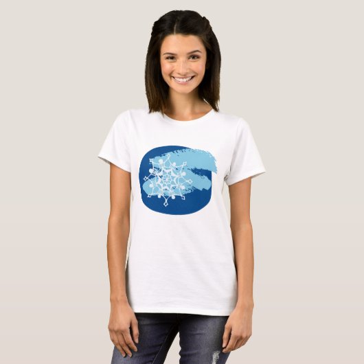Winterschneeflocke T-Shirt (Vorne ganz)
