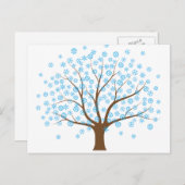 Winterschneeflocke Tree Postkarte (Vorne/Hinten)