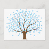 Winterschneeflocke Tree Postkarte (Vorderseite)