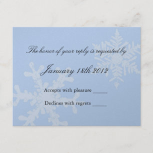Winterschneeflocke UAWG RSVP Karte