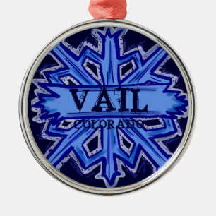 Winterschneeflocke Vail Colorado Ornament Aus Metall