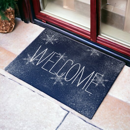 Winterschneeflocke Weihnachten Fußmatte