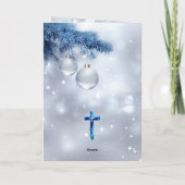 Winterschneeflocke Weihnachtskarte Feiertagskarte (Rückseite)