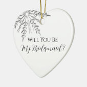 Winterschneeflocke wirst du meine Bridesmaid sein Keramikornament (Links)