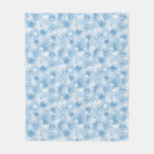 Winterschneeflockemuster auf Blau Fleecedecke (Vorderseite)