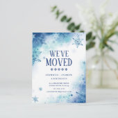 Winterschneeflocken - Ankündigung Postkarte (Stehend Vorderseite)