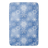 Winterschneeflocken auf Icy Blue Badematte (Vorderseite Vertikal)