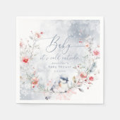 Winterschneeflocken Baby seine Kälte draußen Serviette (Vorderseite)