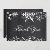 Winterschneeflocken Babydusche Vielen Dank Einladung (Vorne/Hinten)