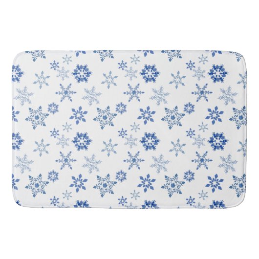 Winterschneeflocken Badematte (Vorderseite)